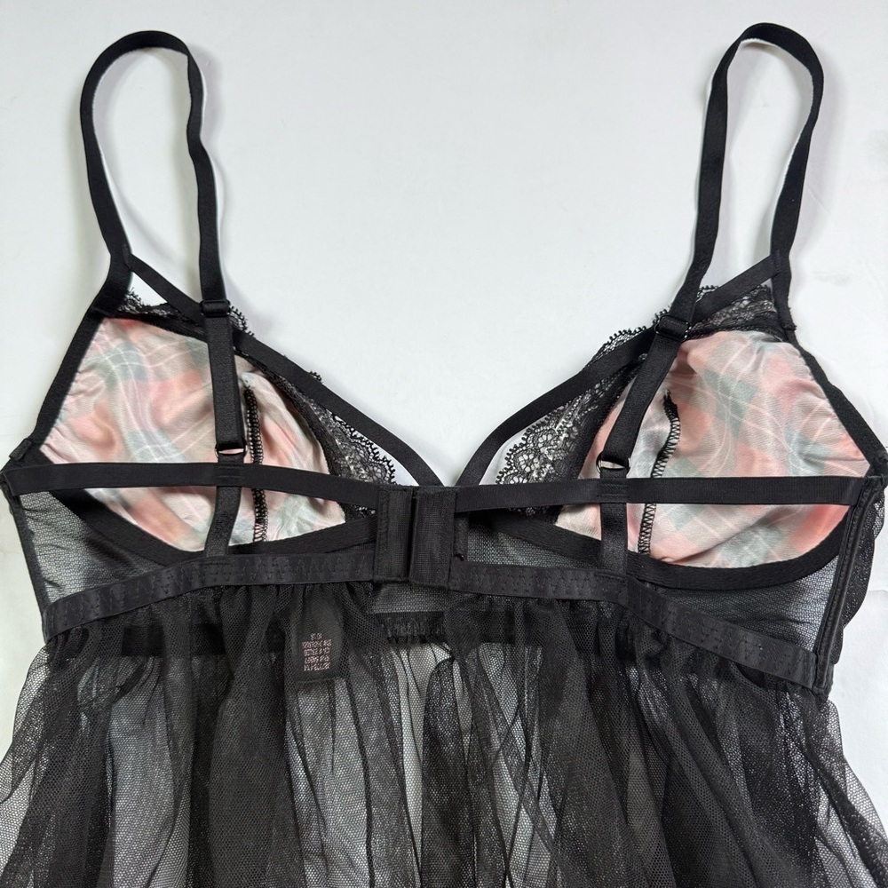 Victoria’s Secret Plaid School Girl Babydoll Lingerie Top Size Small - Picture 5 of 6